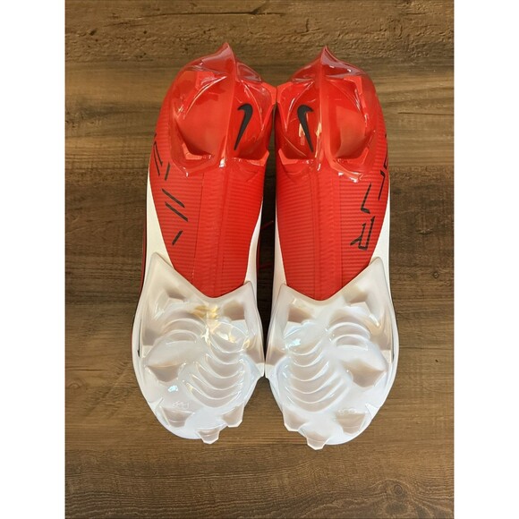 Nike Vapor Edge Pro 360 2 TB White Red Football Cleats Men Size 9 FQ4044-105 - Picture 6 of 7